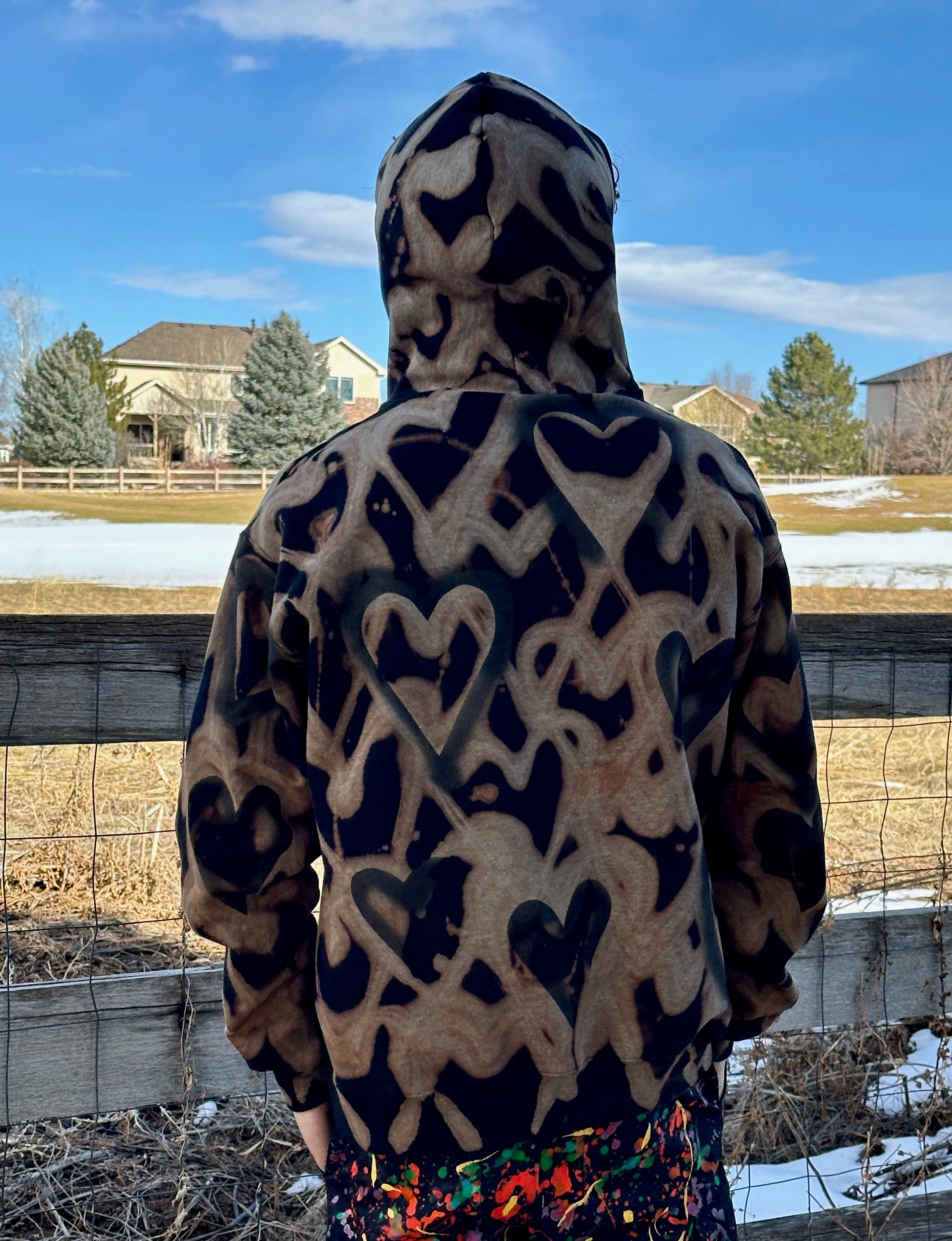 Heart Hoodie Black