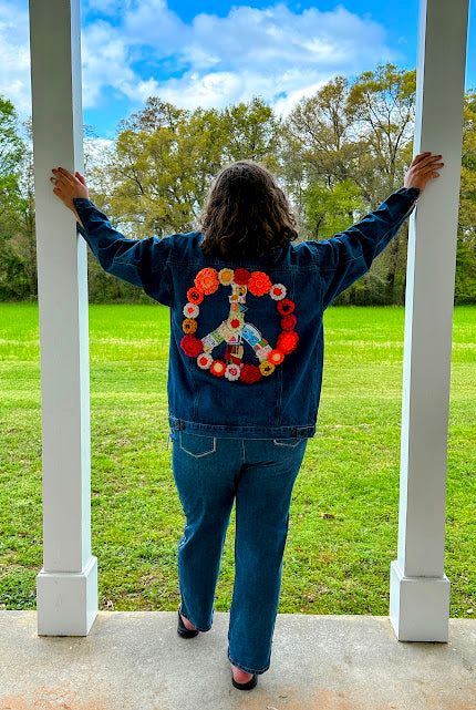 'Donna' Oversized Boyfriend Peace Jacket