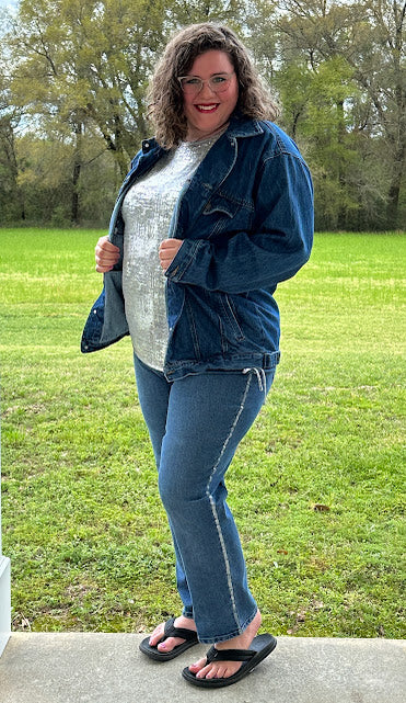 'Donna' Oversized Boyfriend Peace Jacket
