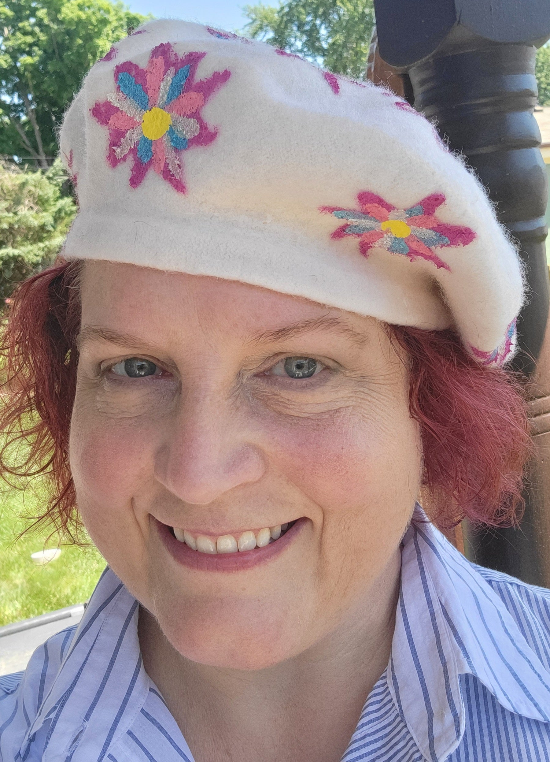 Handpainted Wool Beret