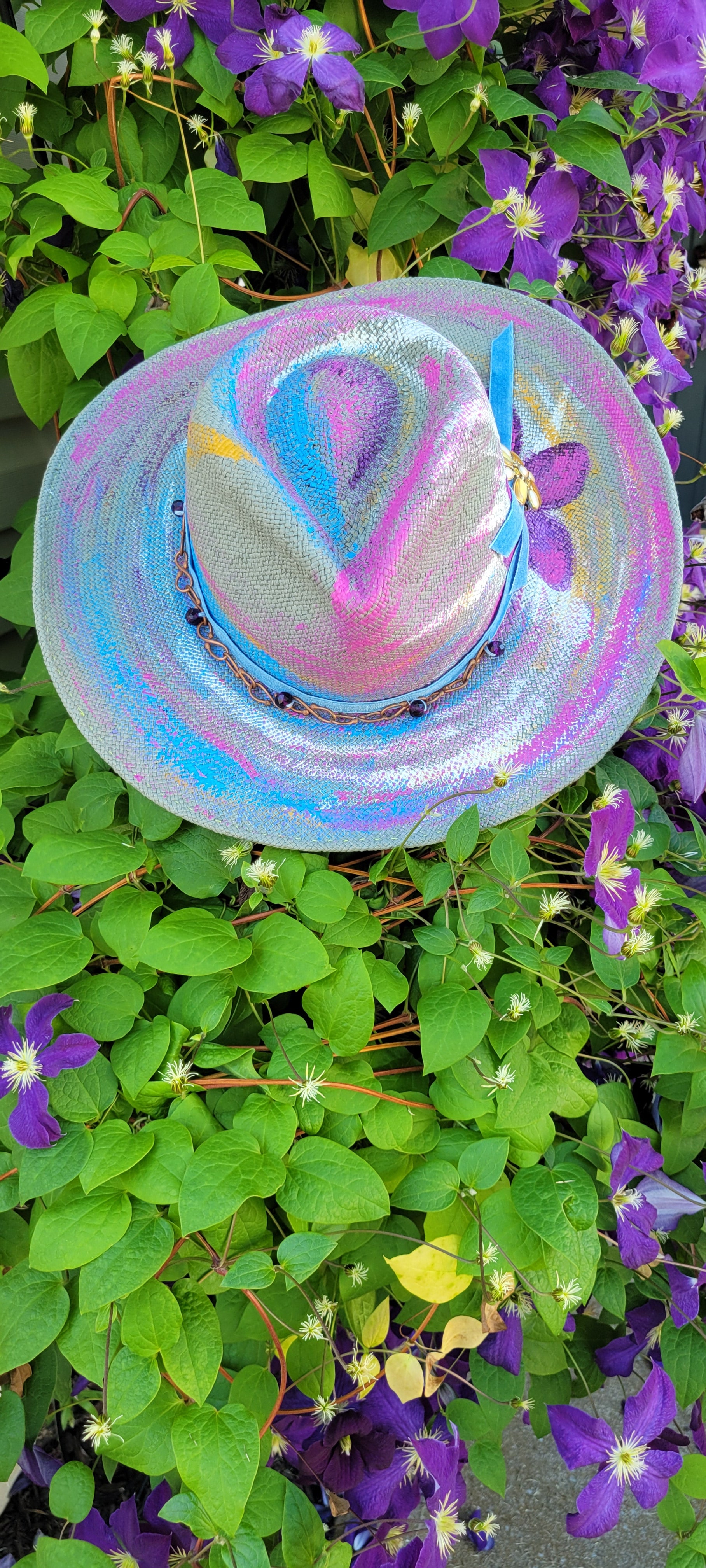 Amethyst and Blue Summer Fedora