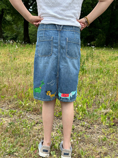 'Lulu' Hand Painted Skirt