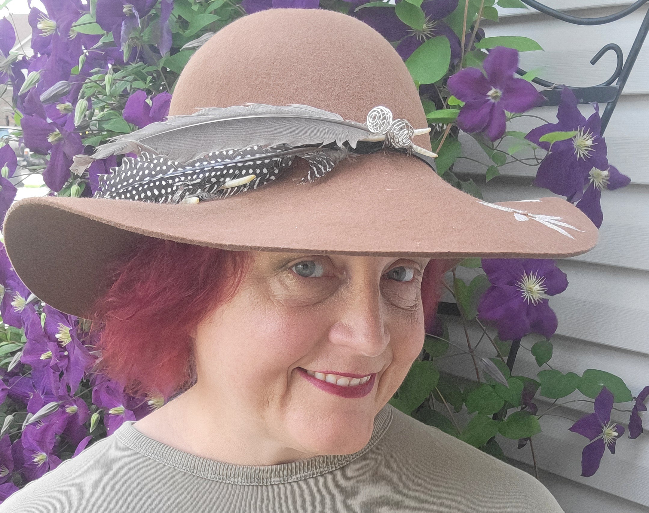 Daisies and Feathers Hat