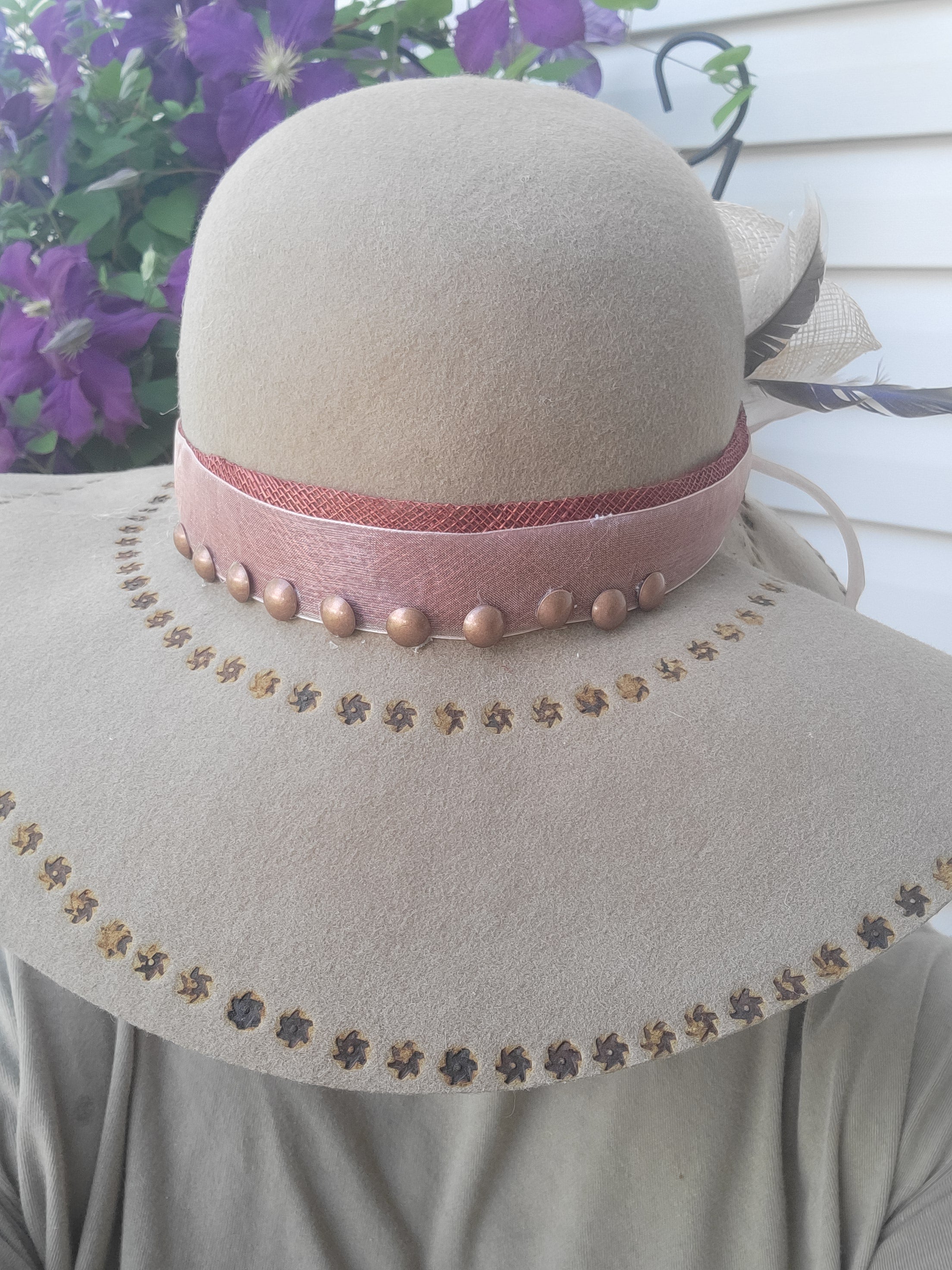 Restyled Carmel Rose Hat