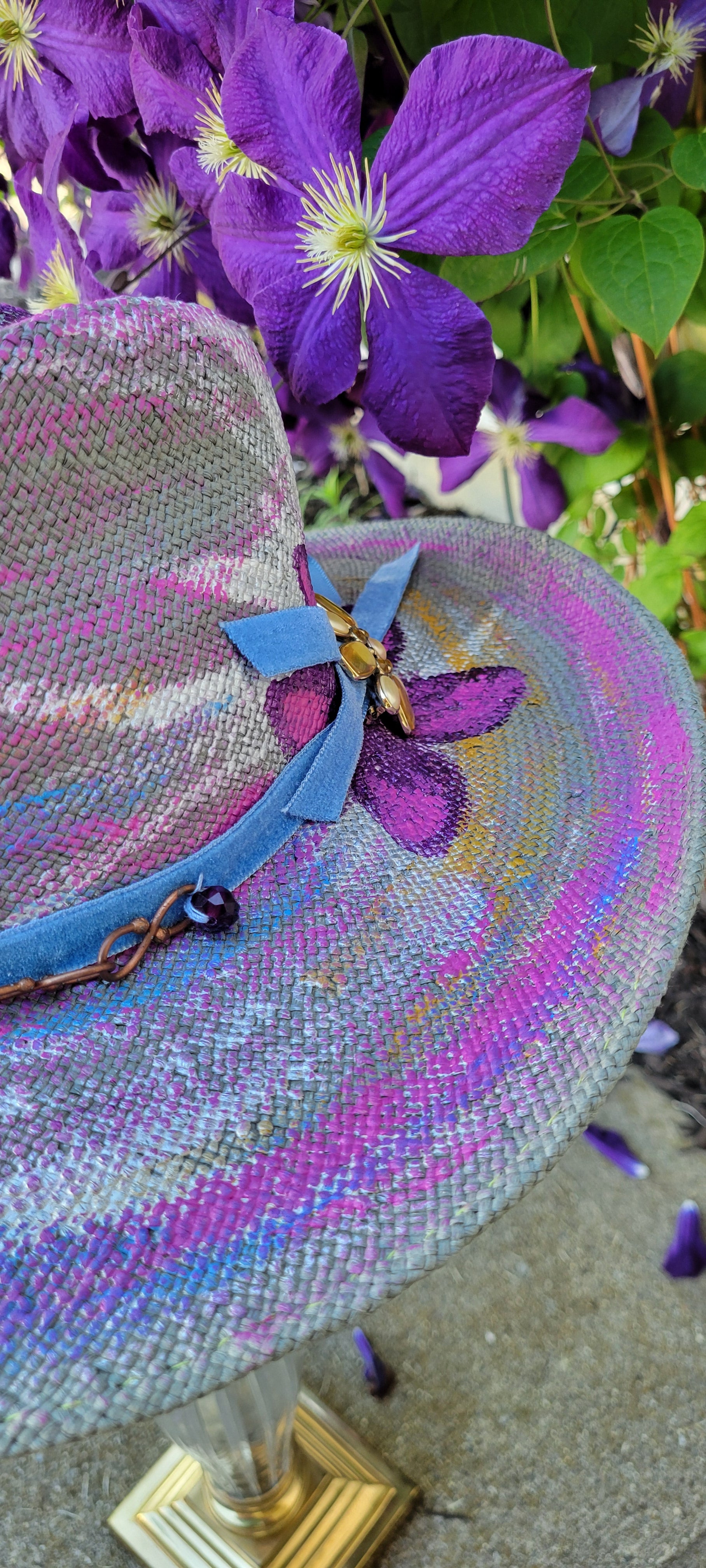 Amethyst and Blue Summer Fedora