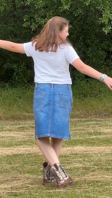 'Laura Embroidered Circle Skirt'