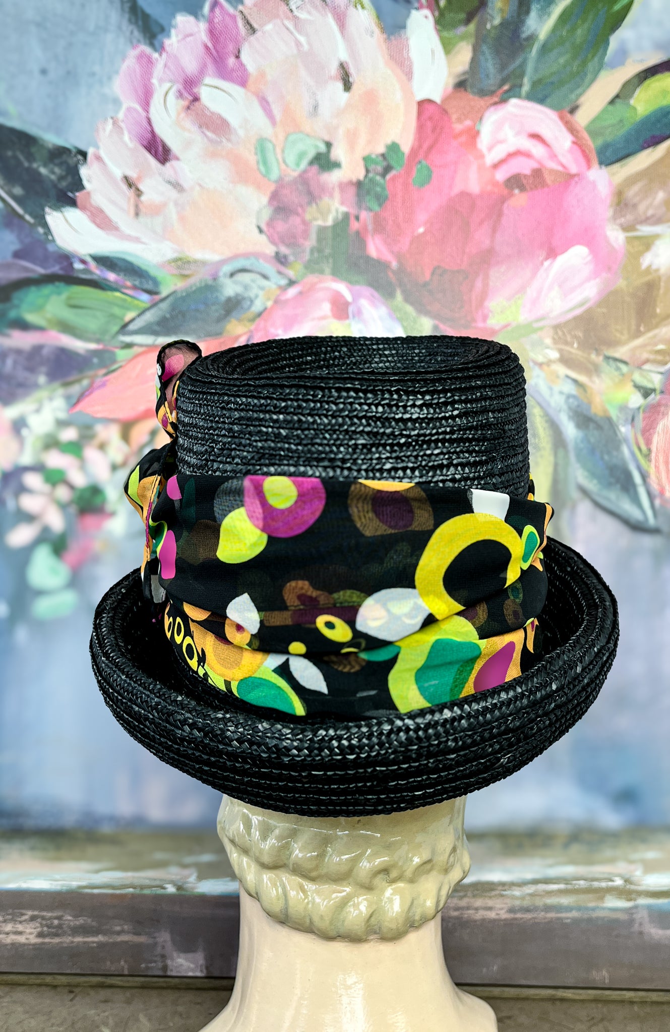 “Office Party” Vintage Straw Hat