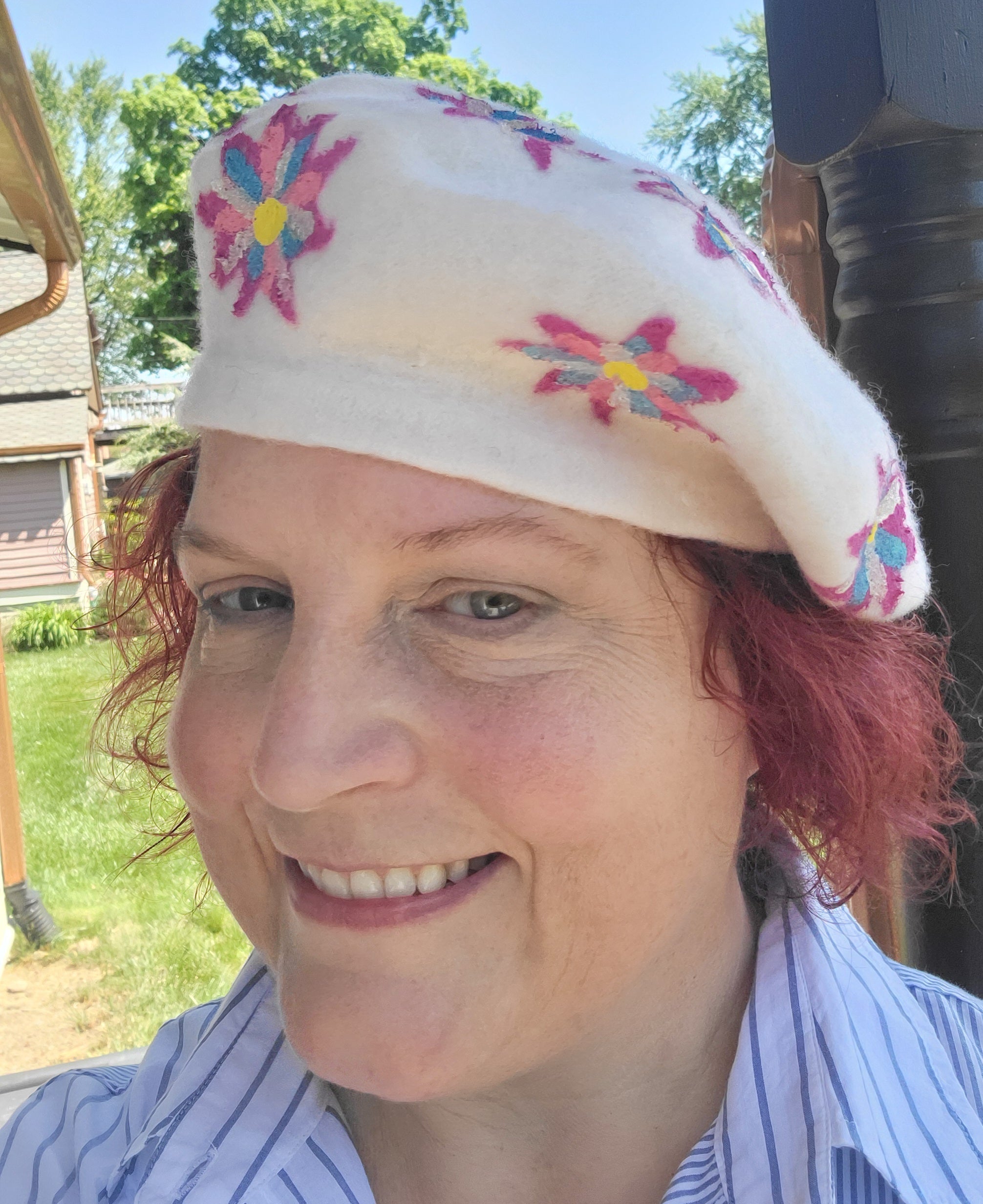 Handpainted Wool Beret