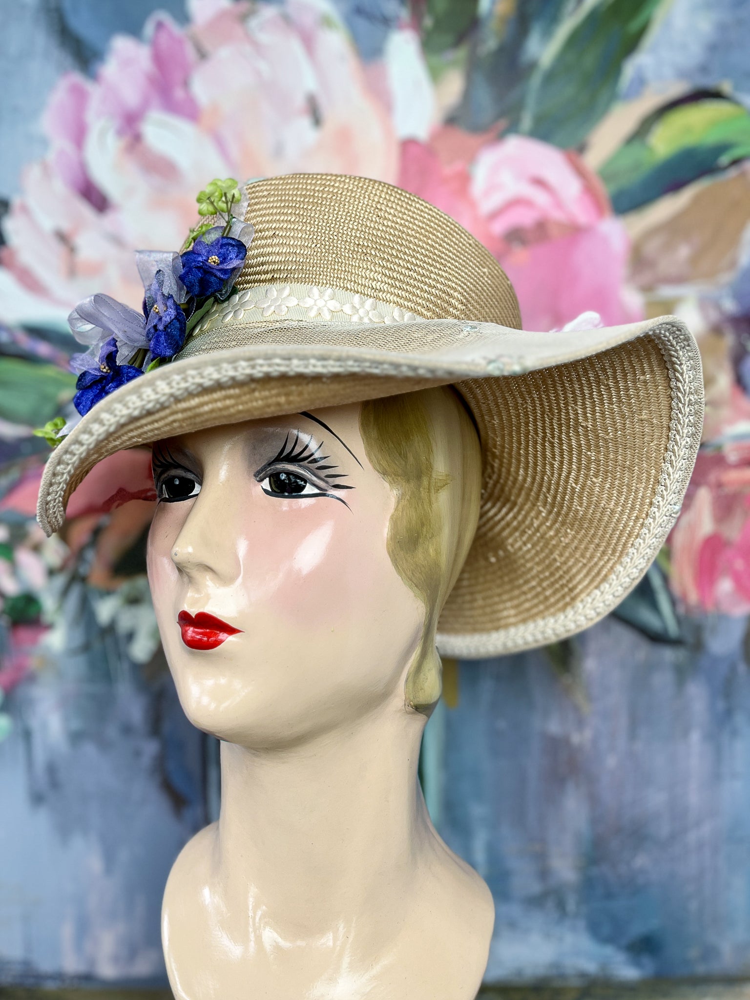 “Lavender and Lace” Vintage Summer Hat