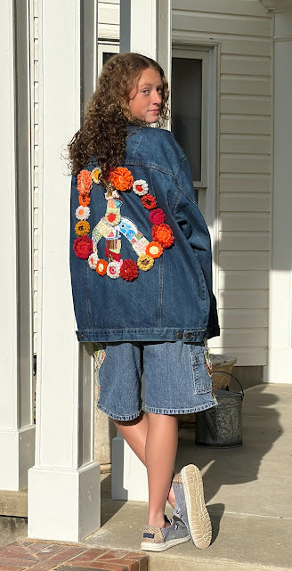 'Donna' Oversized Boyfriend Peace Jacket