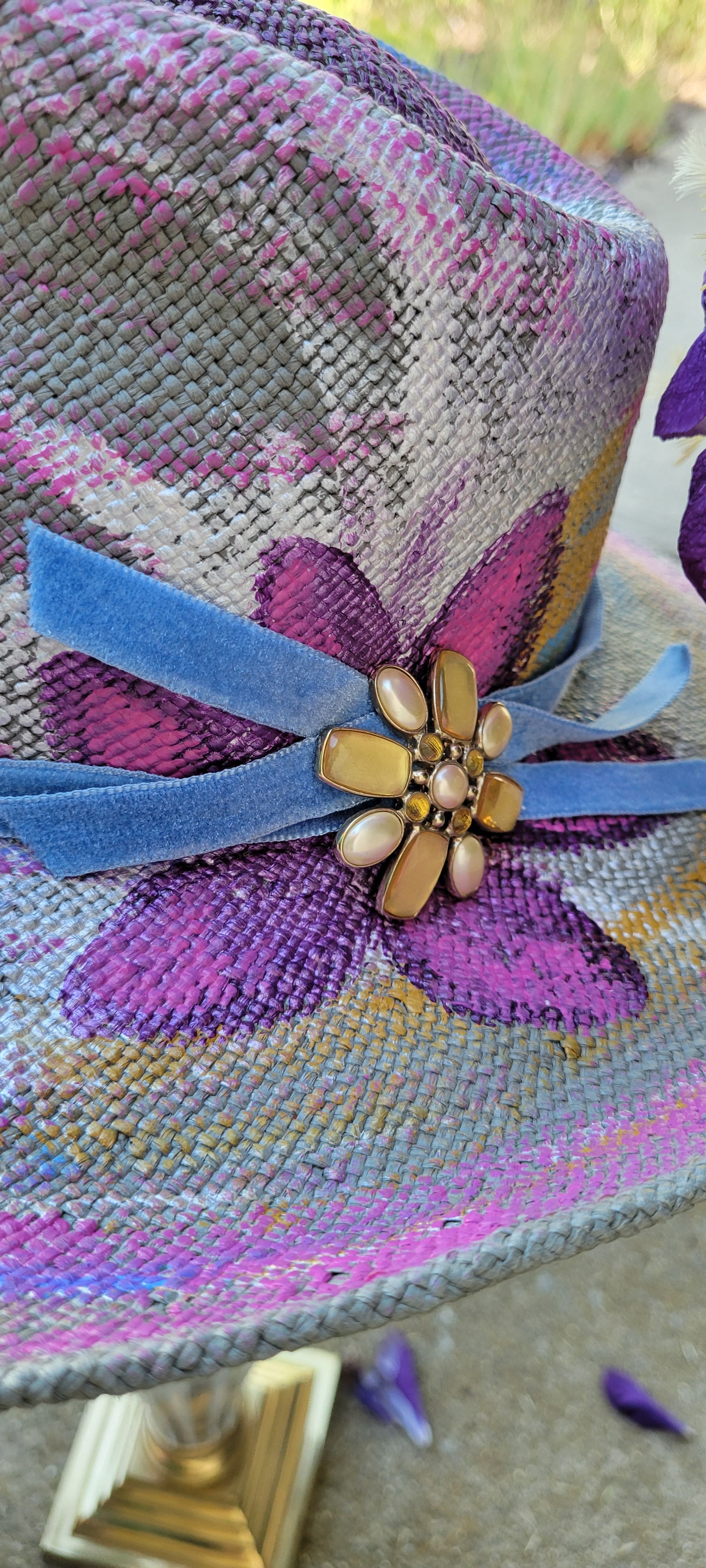 Amethyst and Blue Summer Fedora