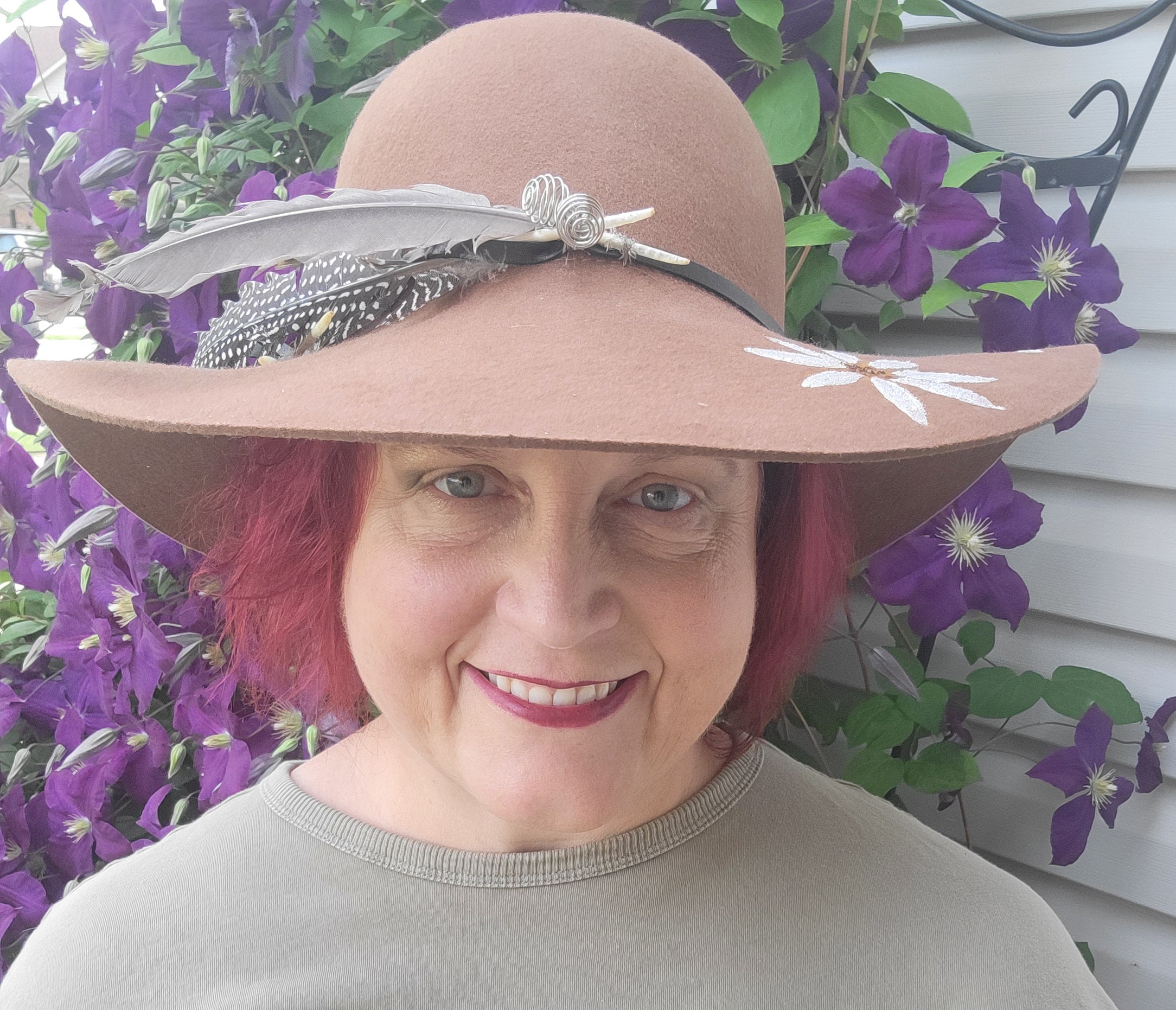 Daisies and Feathers Hat