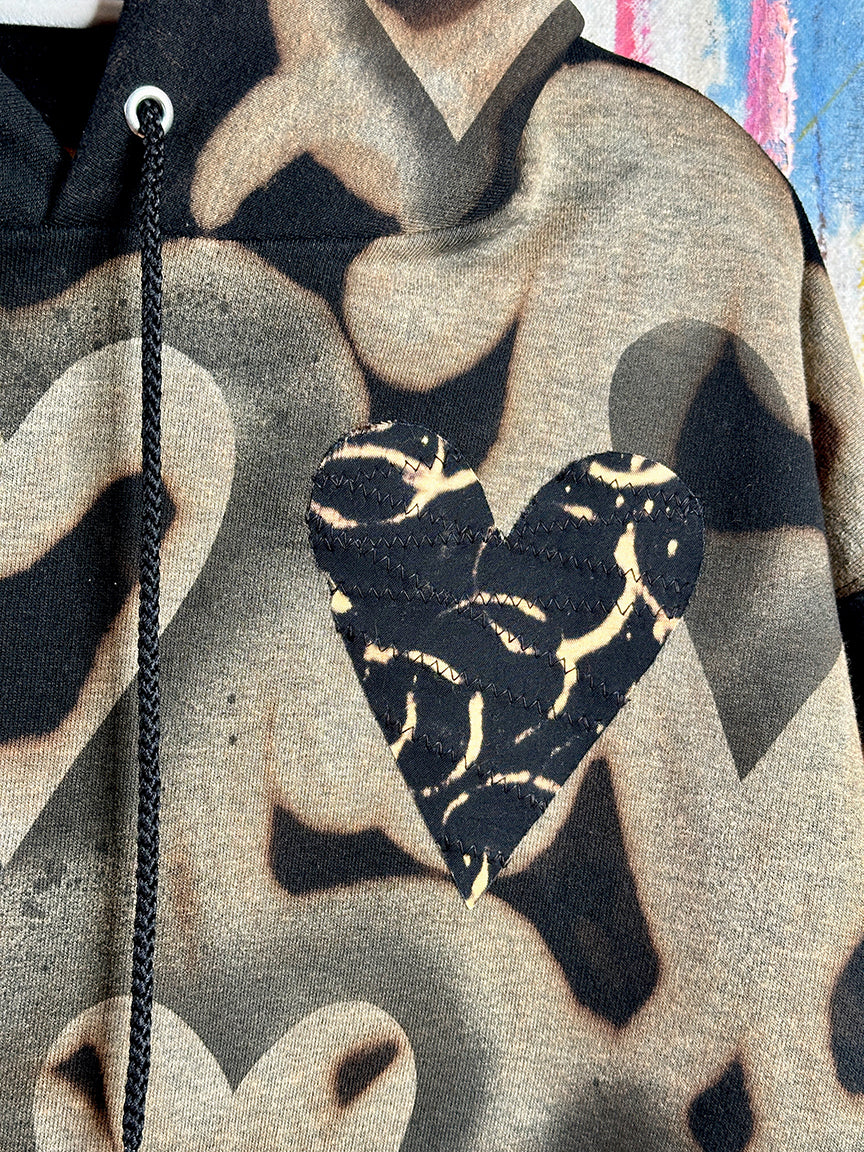 Heart Hoodie Black