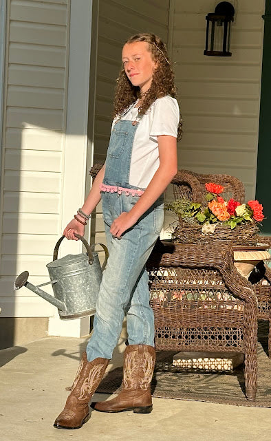 'Claire' Gypsy Handstitched Overalls