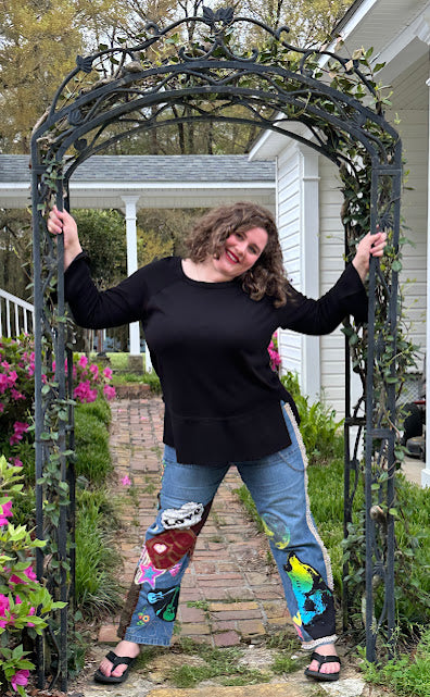 Miss Deb Handstitched Boho-Hippie Jeans