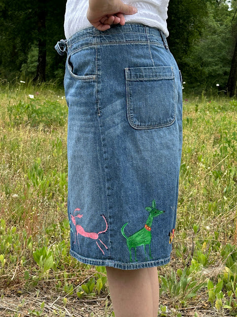 'Lulu' Hand Painted Skirt