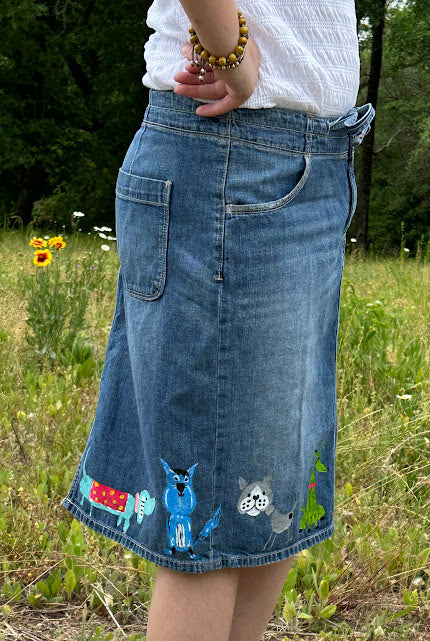 'Lulu' Hand Painted Skirt