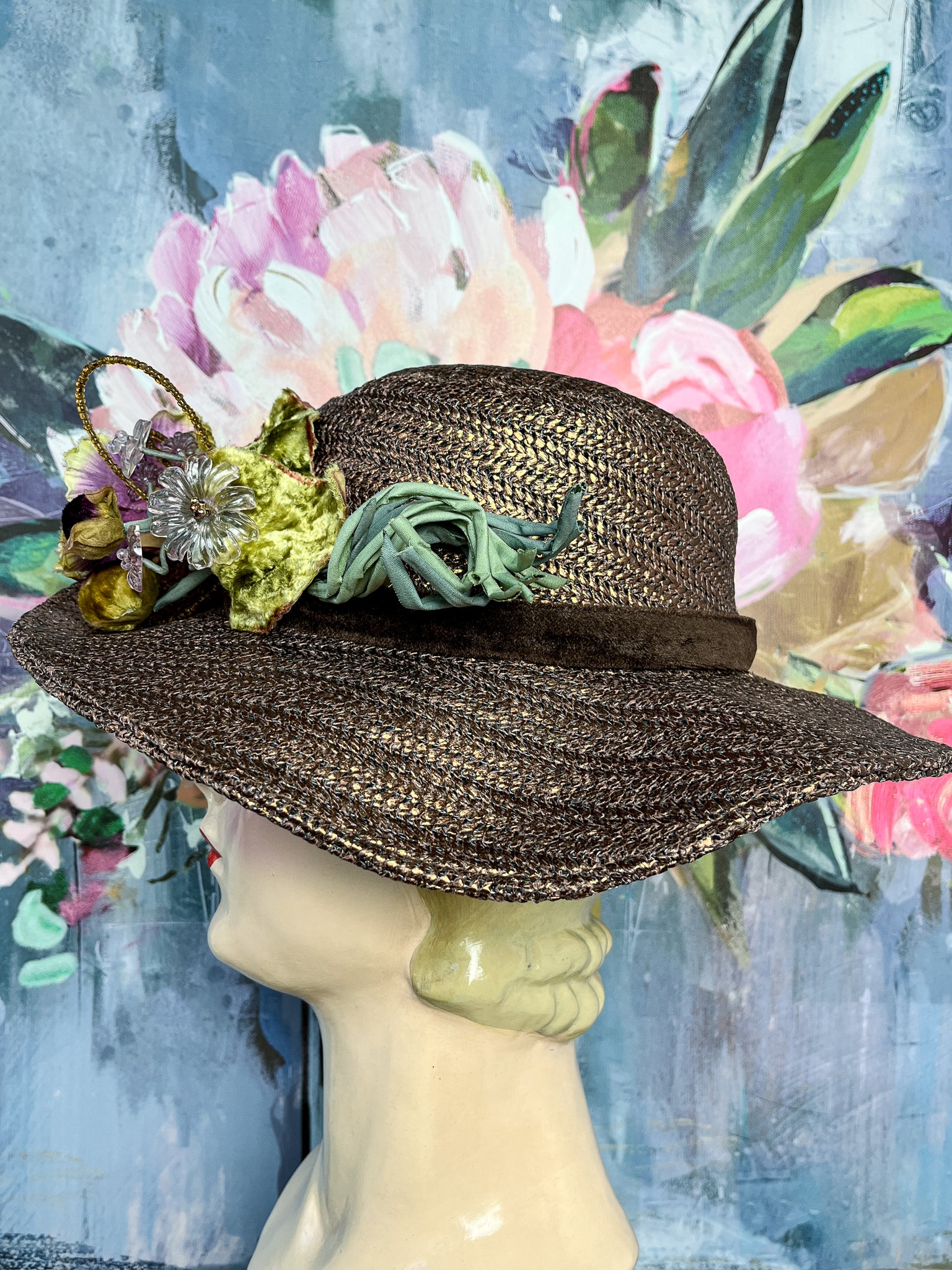 “Urban Cowgirl” Metallic Straw Hat