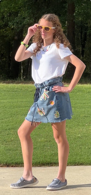 'Ansley' Butterflies & Dragonflies Skirt