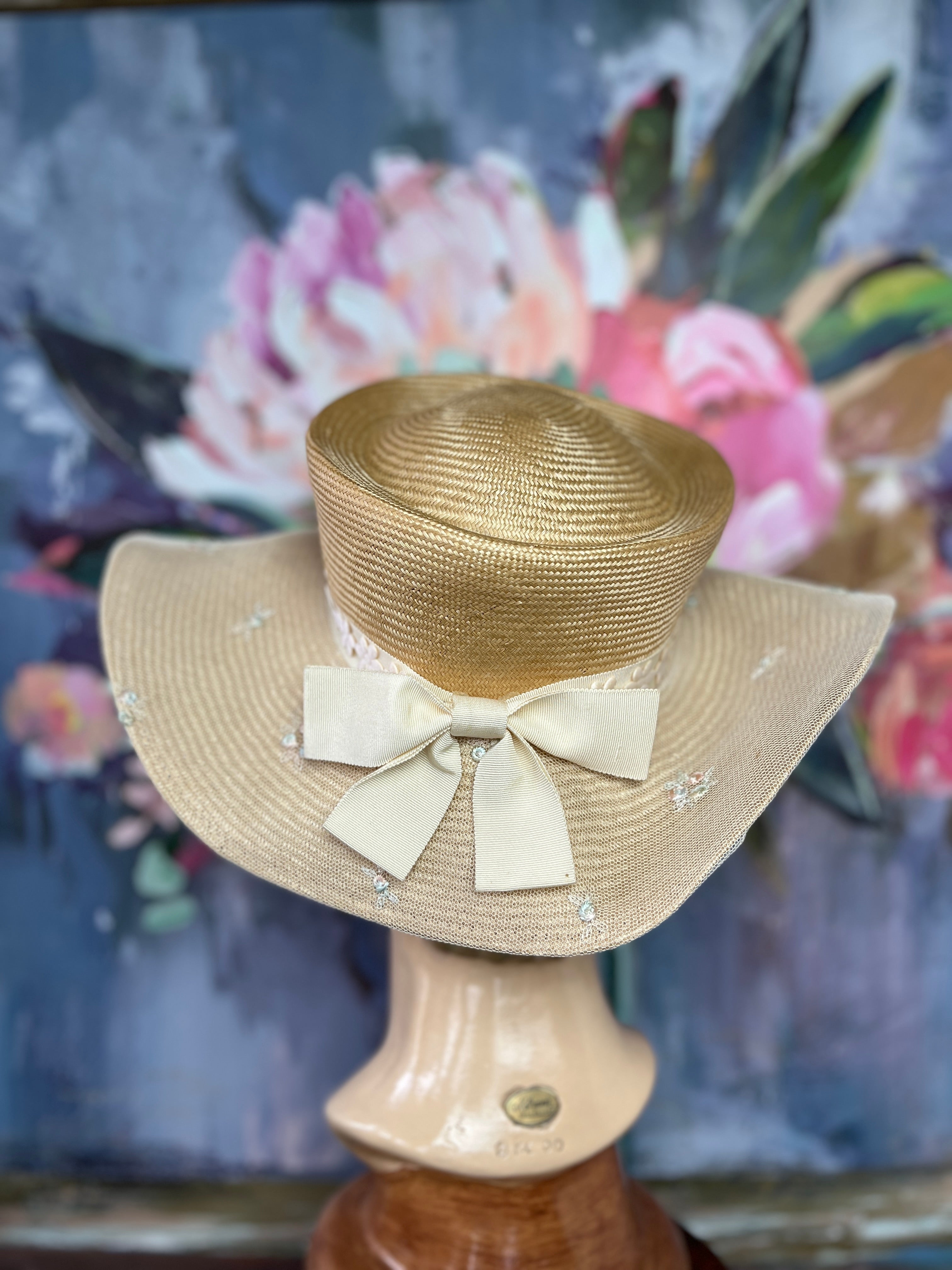 “Lavender and Lace” Vintage Summer Hat