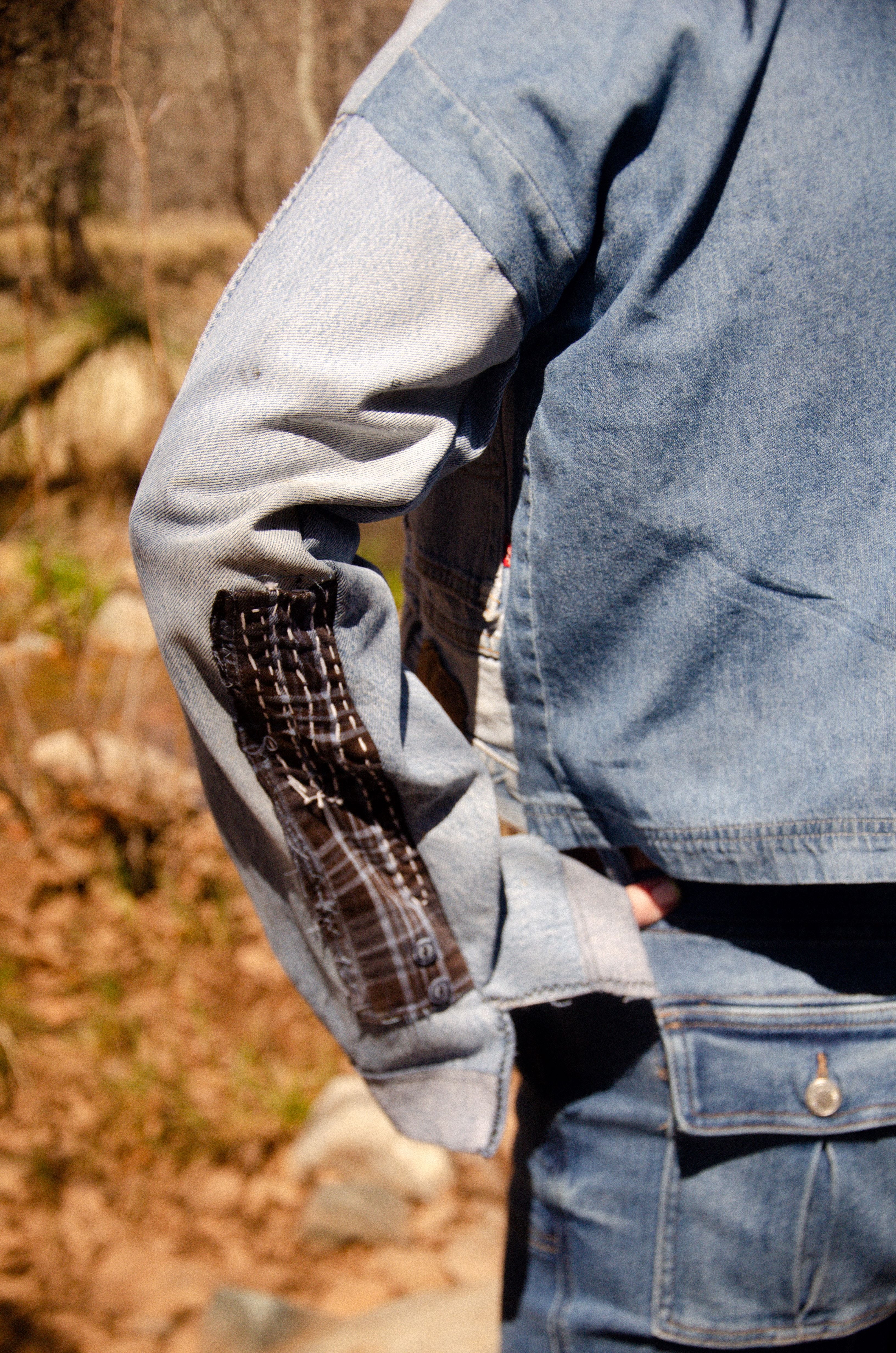 "Gimme your Levi's" Up-cycled crop cardi