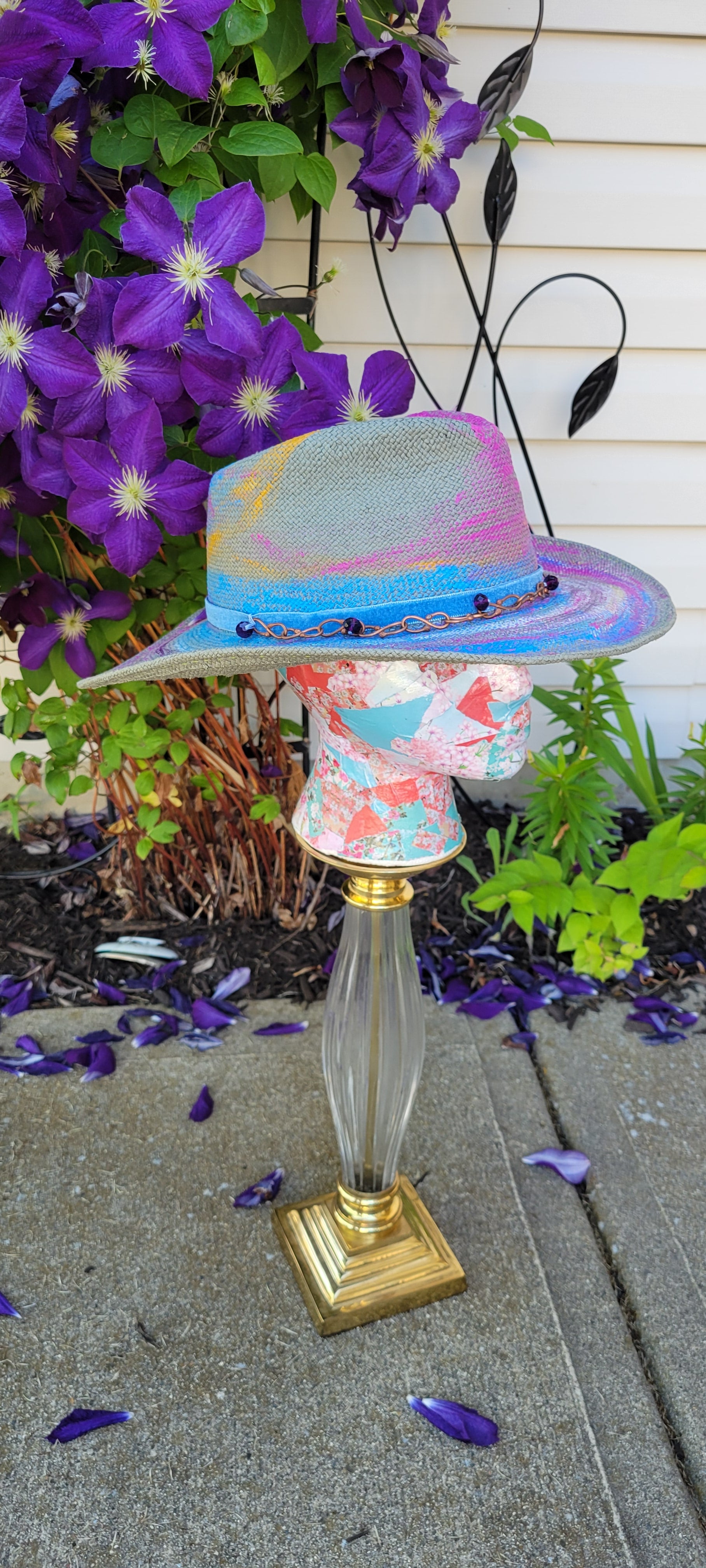 Amethyst and Blue Summer Fedora