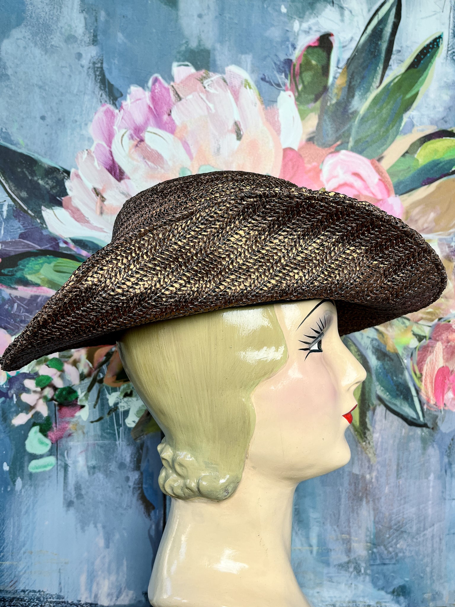 “Urban Cowgirl” Metallic Straw Hat