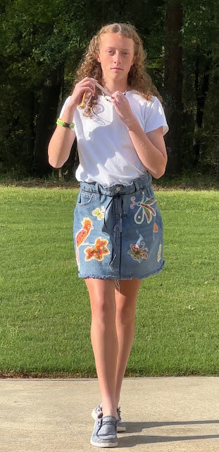 'Ansley' Butterflies & Dragonflies Skirt