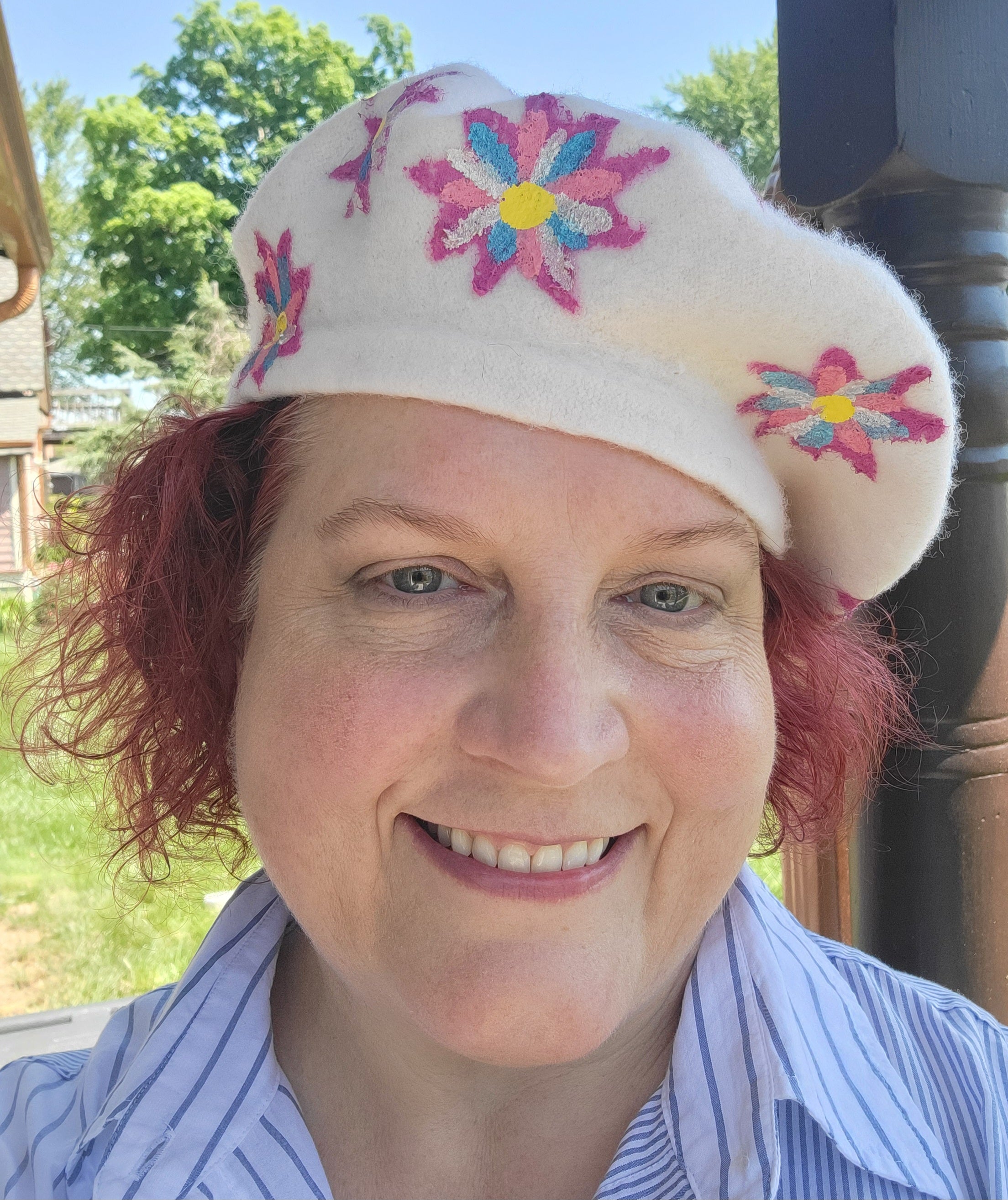 Handpainted Wool Beret