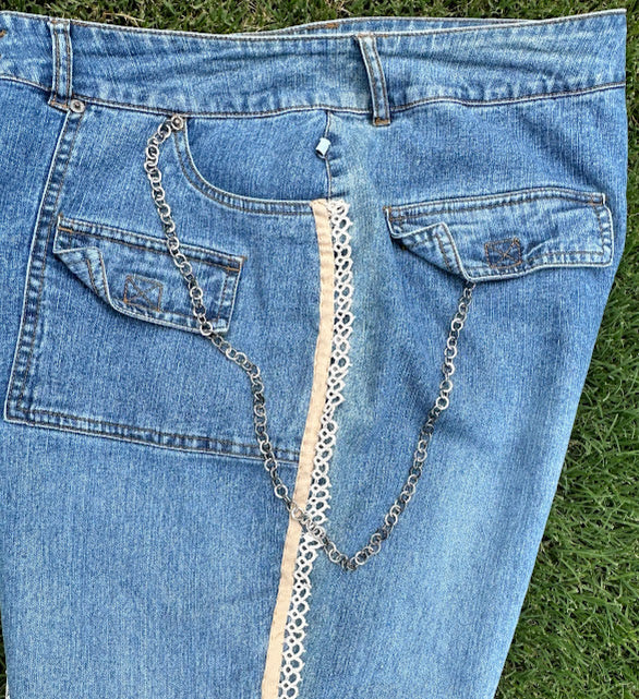 Miss Deb Handstitched Boho-Hippie Jeans