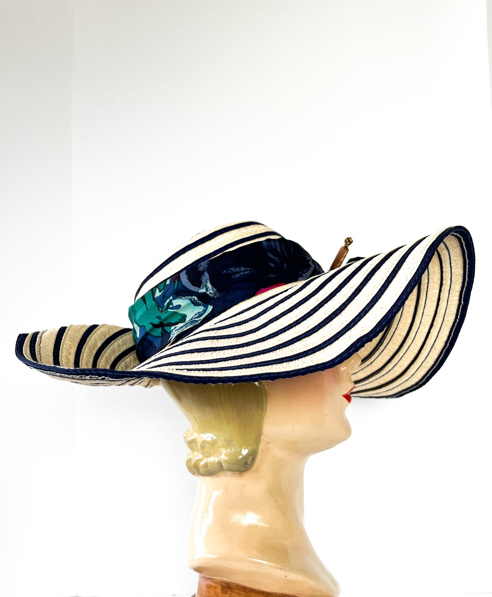 Summer Soiree Fabric and Straw Hat