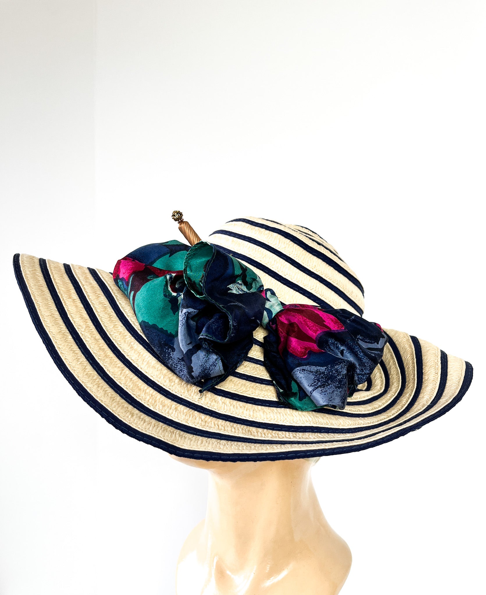 Summer Soiree Fabric and Straw Hat