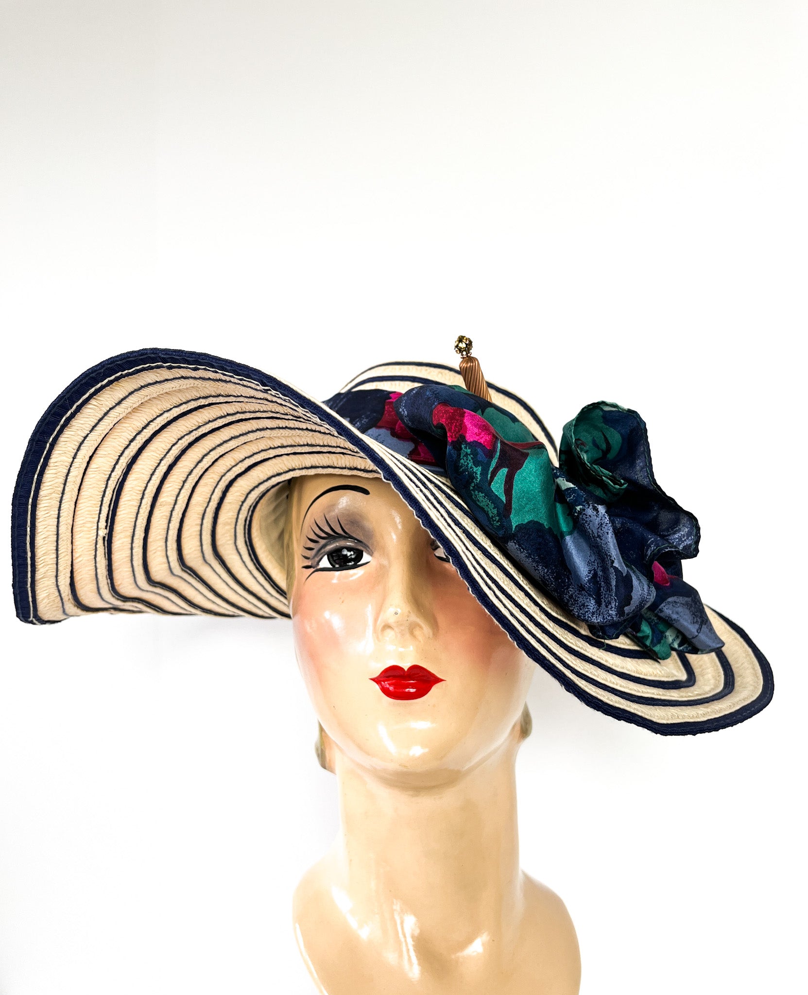 Summer Soiree Fabric and Straw Hat