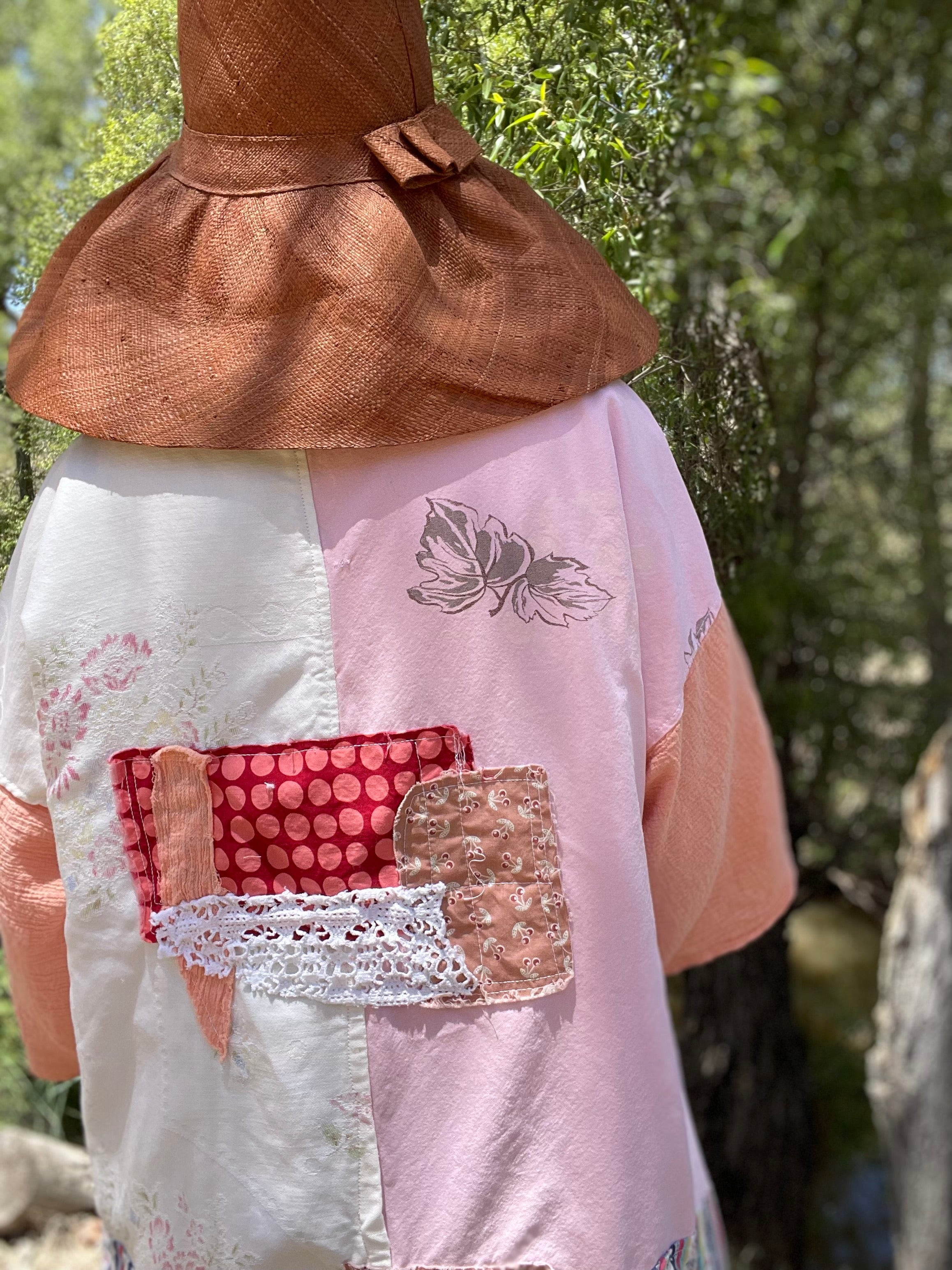 “Peaches” Up-cycled Kimono